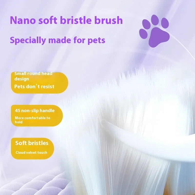 Pet toothbrush pen with 5ml dental gel and built-in applicator brush for dog and cat teeth cleaning