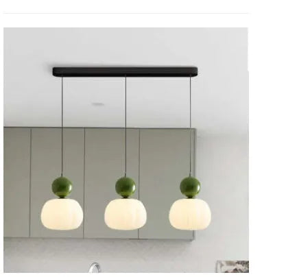 Nordic style pumpkin chandelier ceiling light fixture with alloy construction in single head design