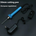 Blue electric heating cutter pen for cutting foam polystyrene boards with plastic handle
