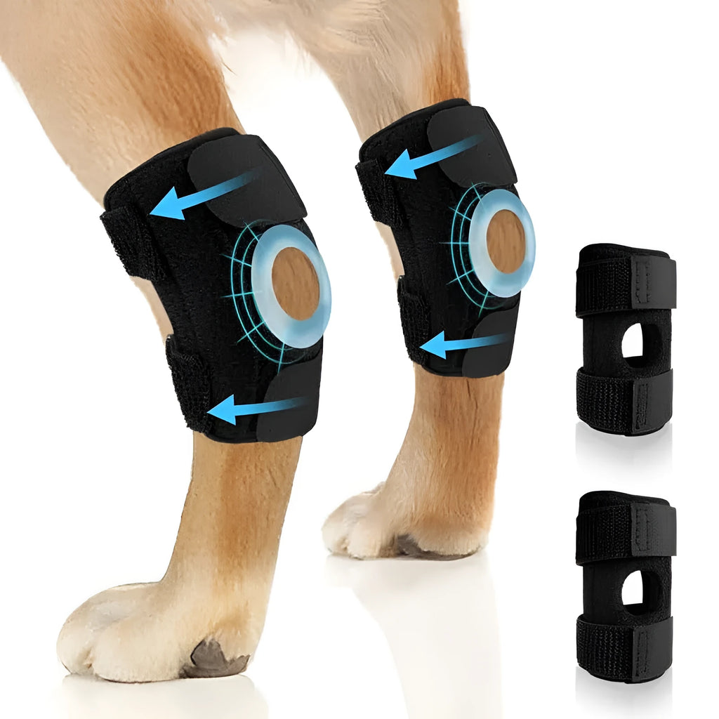 Black polyester pet leg guard for joint protection during ACL rehabilitation