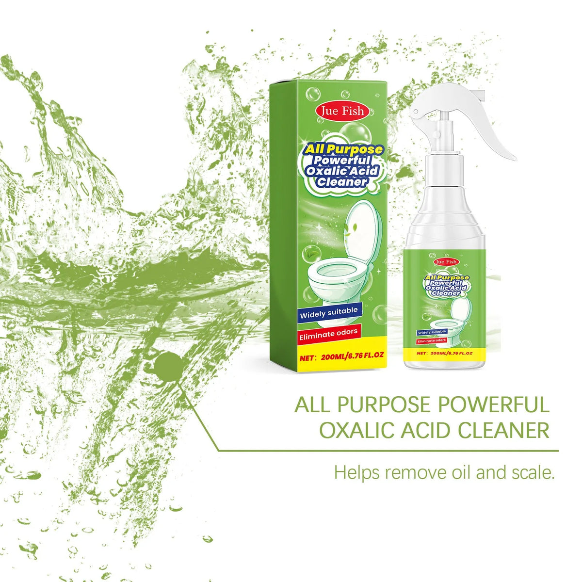 Multi-functional household grease cleaning spray 200ml in a white and blue bottle