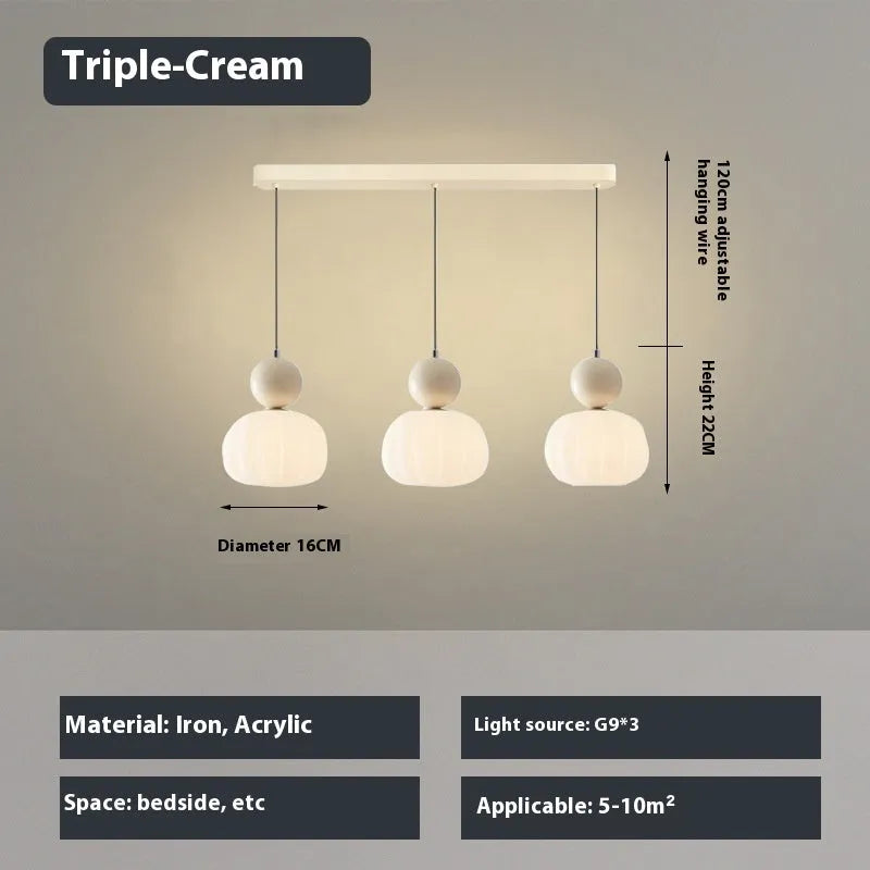 Nordic style pumpkin chandelier ceiling light fixture with alloy construction in single head design