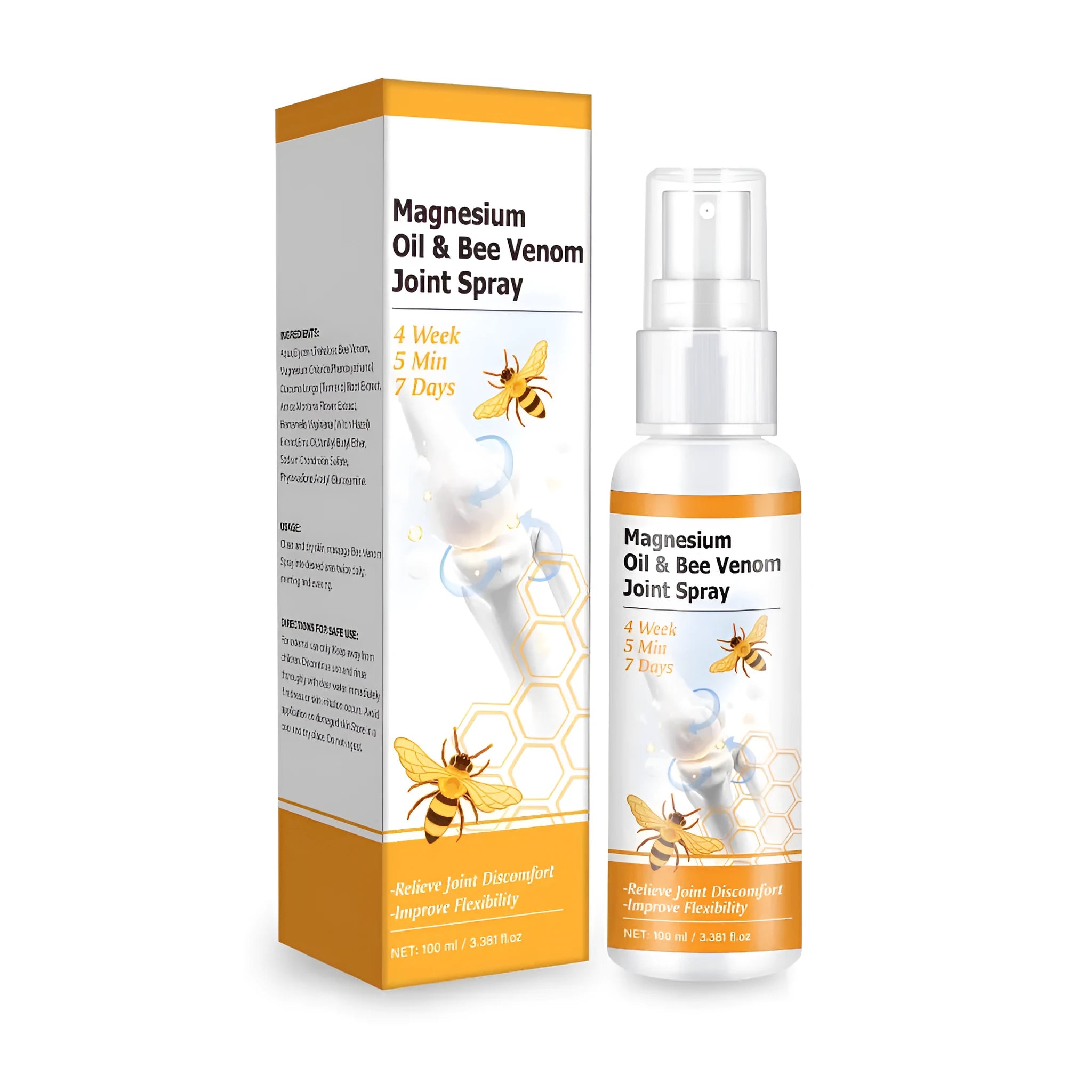 Magnesium oil bee joint spray gel bottle, 100ml, style FPB011