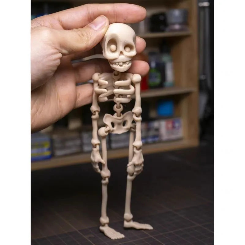 3D printed Halloween skull refrigerator magnet in modern art style, 18cm tall