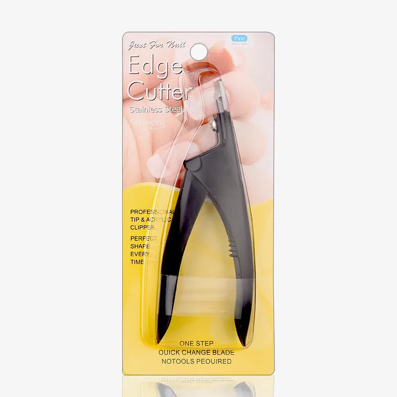 Titanium French nail scissors with U-shaped cutting edge in electrophoresis black colour option