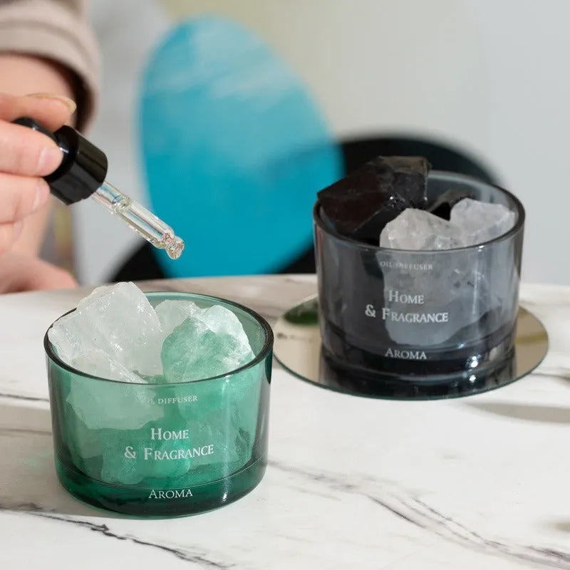 Girls' light perfume household fire-free aromatherapy crystal set with ten 20ml essential oil bottles.
