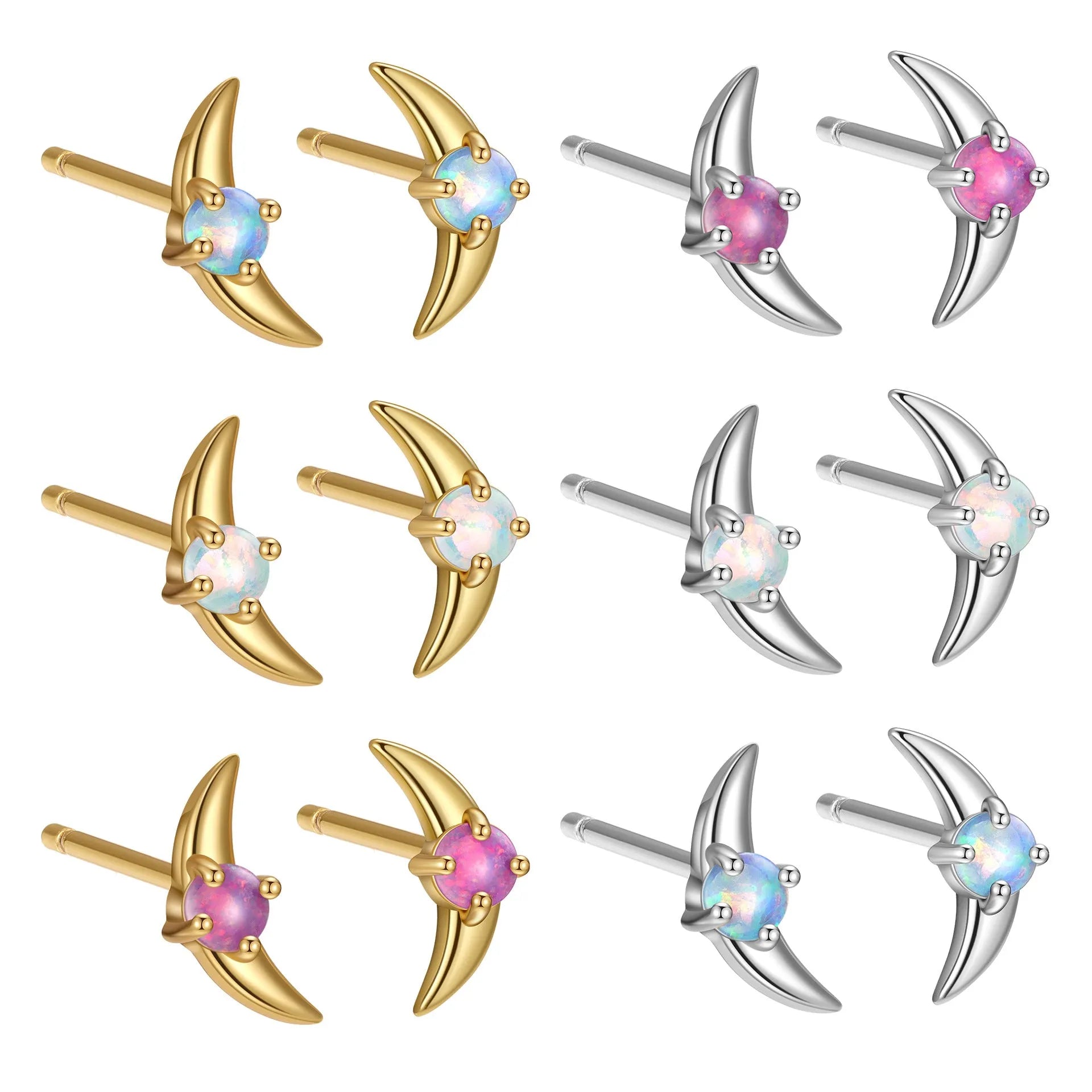 A pair of women's geometric drop earrings made from 925 sterling silver with coloured stones, shown in a gold tone finish.