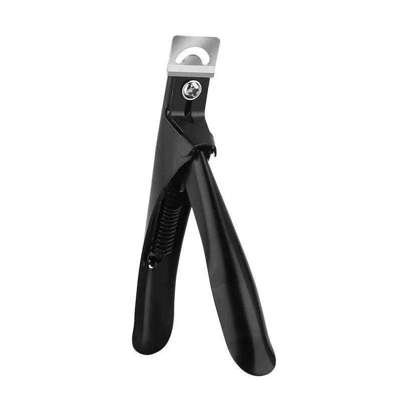 Titanium French nail scissors with U-shaped cutting edge in electrophoresis black colour option