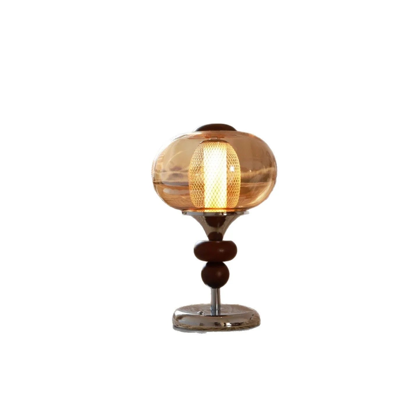 Solid wood palace style desk lamp with touch switch for dimming and colour changing