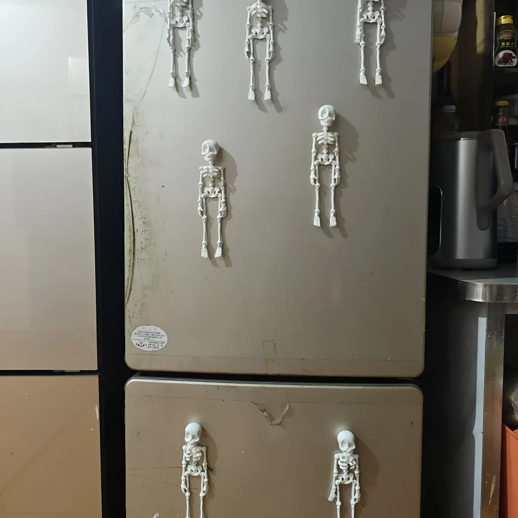3D printed Halloween skull refrigerator magnet in modern art style, 18cm tall