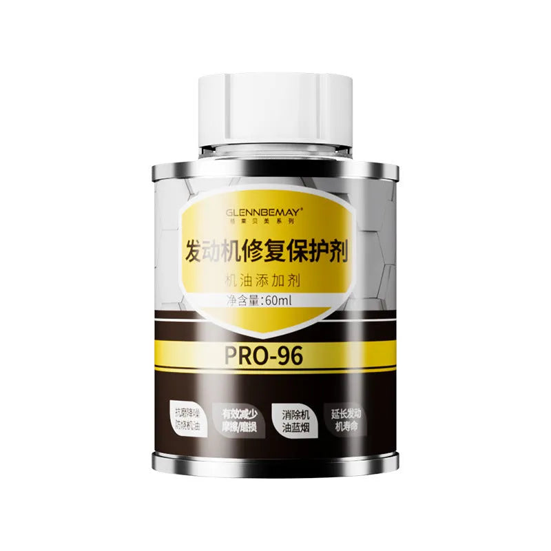 60ml engine oil additive in white container for anti-wear engine protection