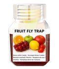 Bottle of SK003 fruit fly trap bait liquid with optional funnel for indoor pest control.