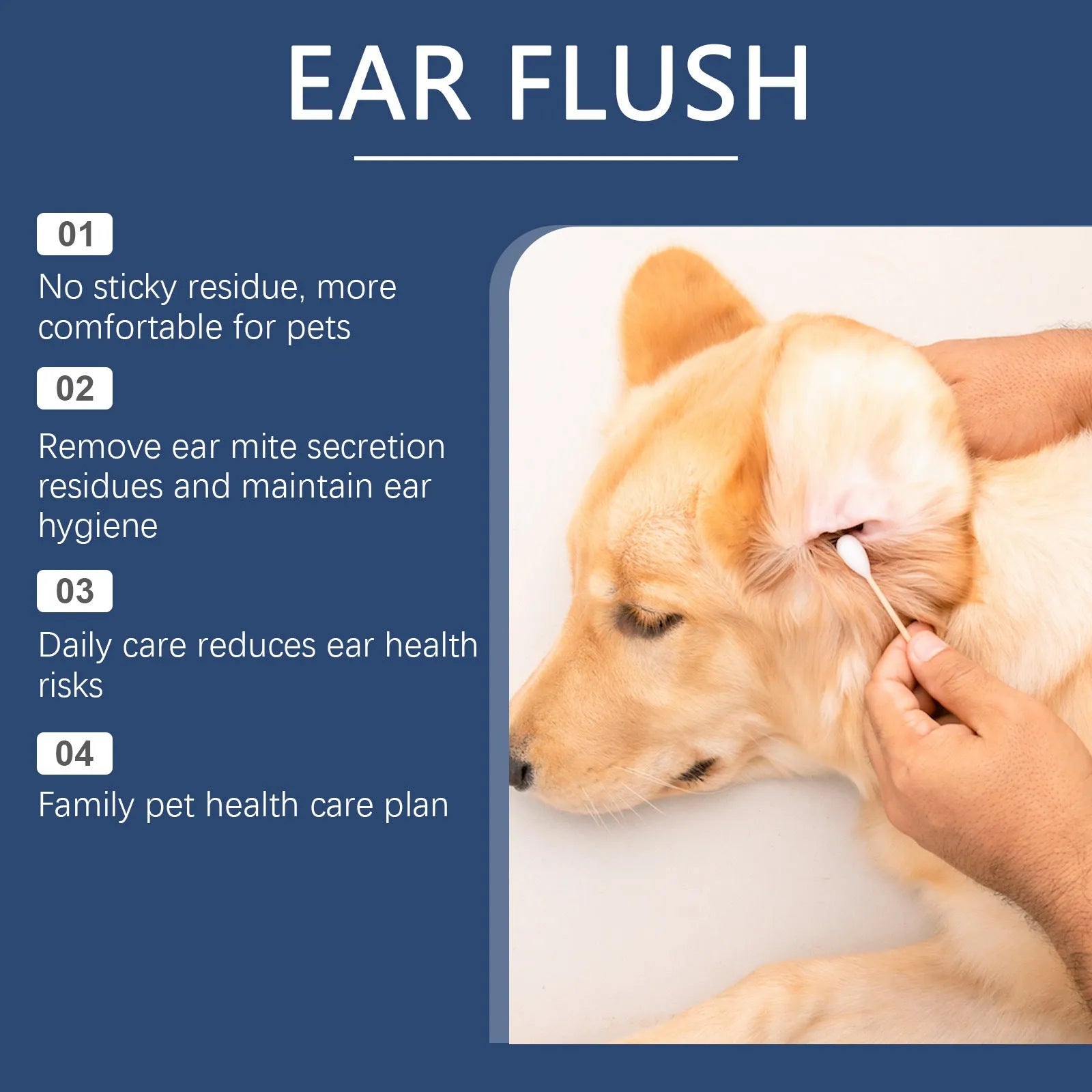 100ml bottle of gentle ear cleaning solution for dogs and cats.