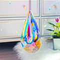 Rainbow coloured electroplated crystal pendant decoration for Christmas tree or garden light display