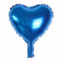 Five peach heart shaped aluminium foil balloons with sparkling finish in assorted colours
