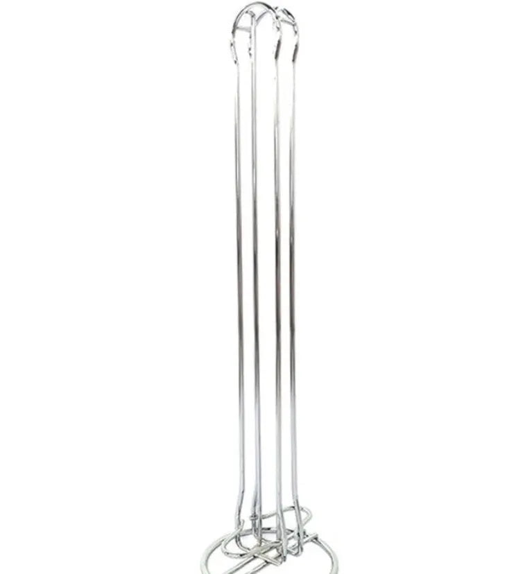 Iron coffee capsule storage rack holding pods on tiered shelves with compact dimensions