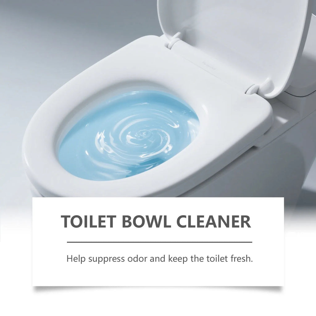 Toilet cleaning powder in four individual 30g sachets for removing stains and odour.