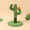 Cotton rope cat scratch climbing pole in cactus or coconut tree design for claw sharpening.