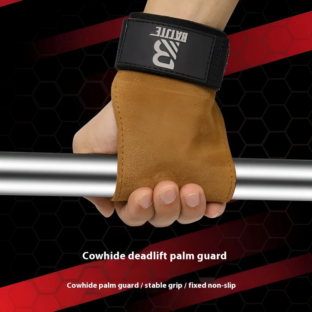 Brown fitness wrist protectors for horizontal bar exercises and sports protection