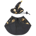 Halloween print wizard cloak and hat set for dog in England style cloth fabric costume