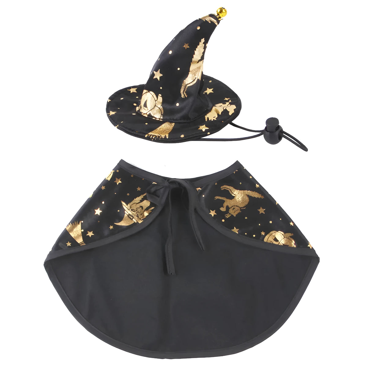 Halloween print wizard cloak and hat set for dog in England style cloth fabric costume