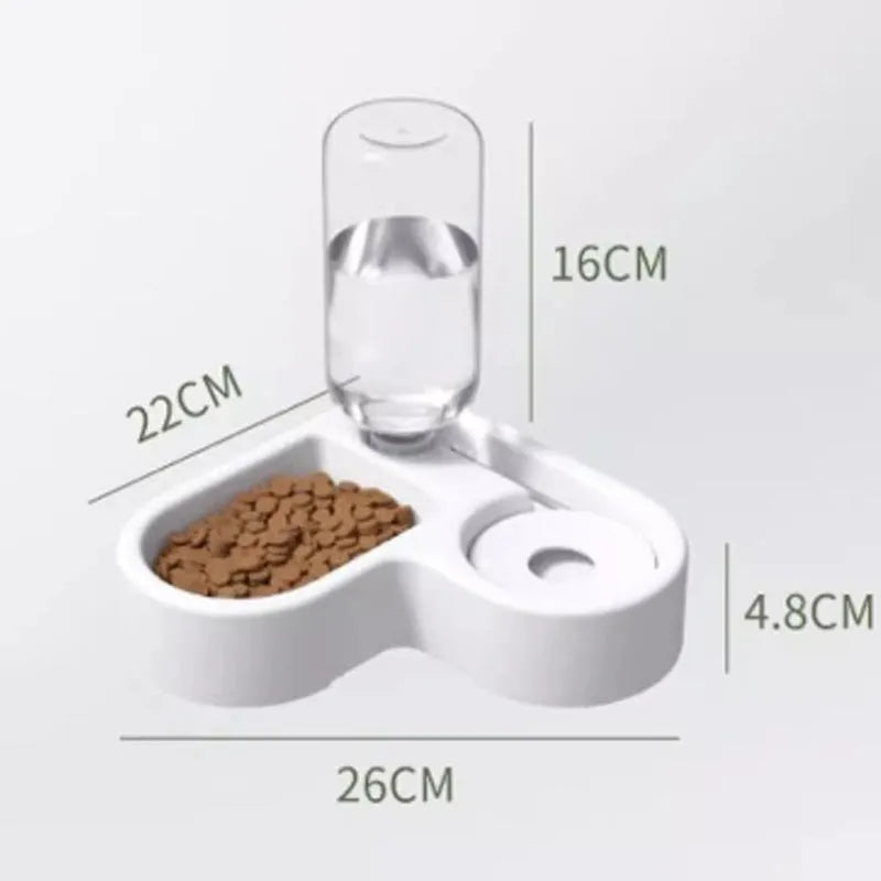 White cat water fountain with food-grade bowl and quiet submersible pump, showing 1.8 L capacity.