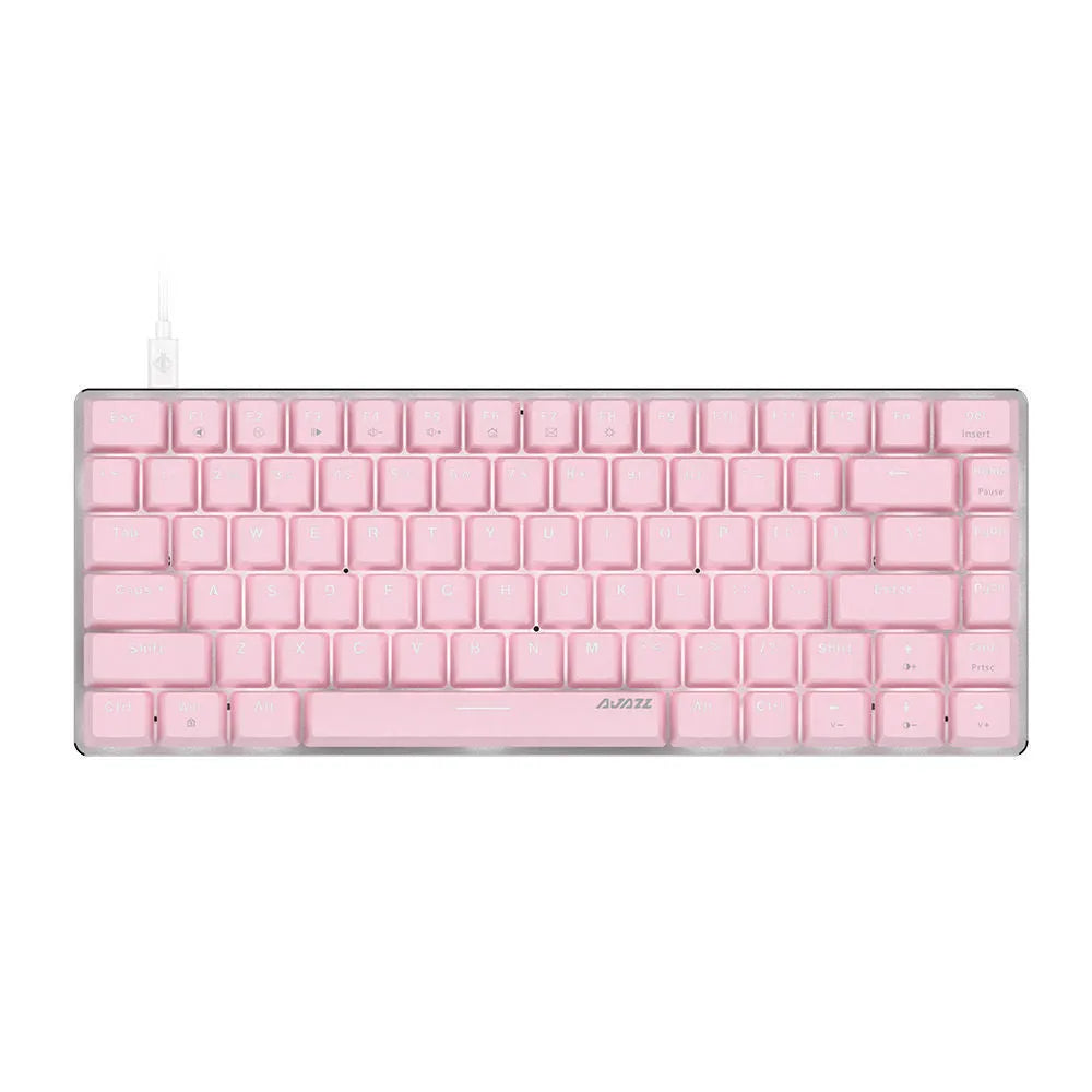 82-key mechanical keyboard with white backlight and metal construction