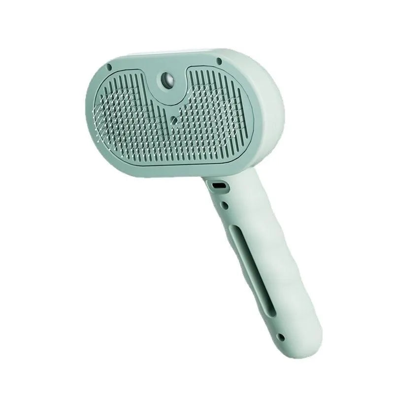 Plastic pet spray hair comb with water mist humidifier for dog and cat grooming