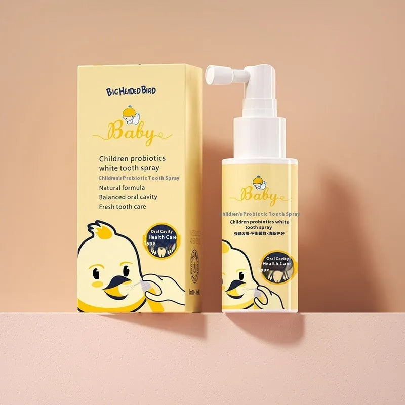 Children's probiotic anticavity teeth whitening spray bottle in 40ml size with spray applicator