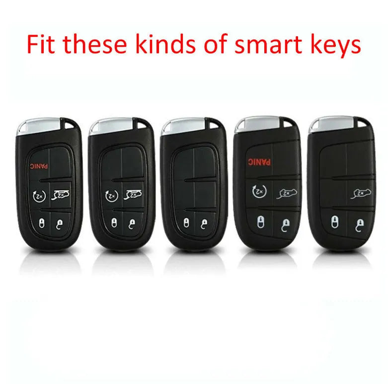 Silicone carbon fibre pattern key case for Dodge Chrysler Fiat car keys