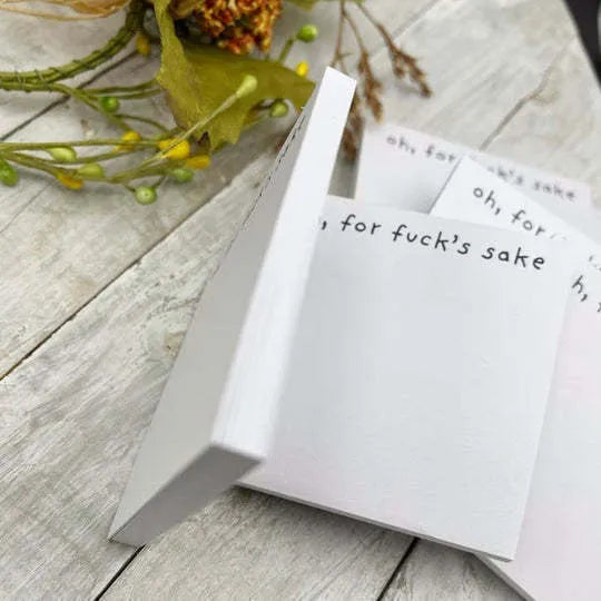 Square 75mm sticky notes pad in one of five available cover design options.