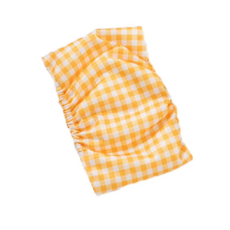 Cartoon bone paw print pattern reusable male dog diaper belly band with fastener tape