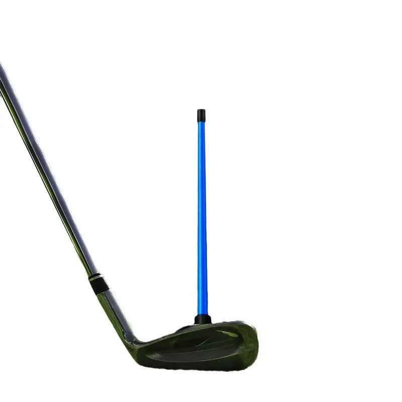 Red and blue aluminium golf swing trainer with magnetic direction baseball bar for alignment practice