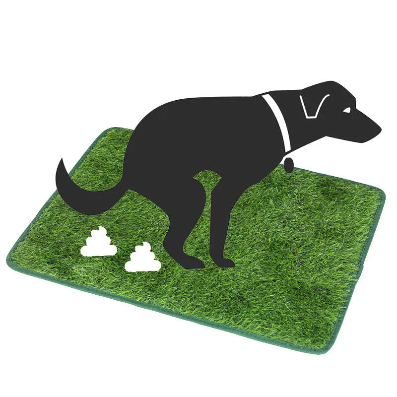 Artificial grass dog toilet training mat with washable base in three size options