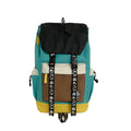 Oxford cloth backpack in black, green, or red with shoulder straps and 32cm by 46cm dimensions
