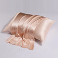 Mulberry silk double-sided zipper pillowcase showing baby blue colour with modern simplicity design