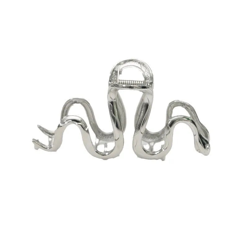 Slytherin serpentine metal hair clip 10.5cm in silver or gun black colour