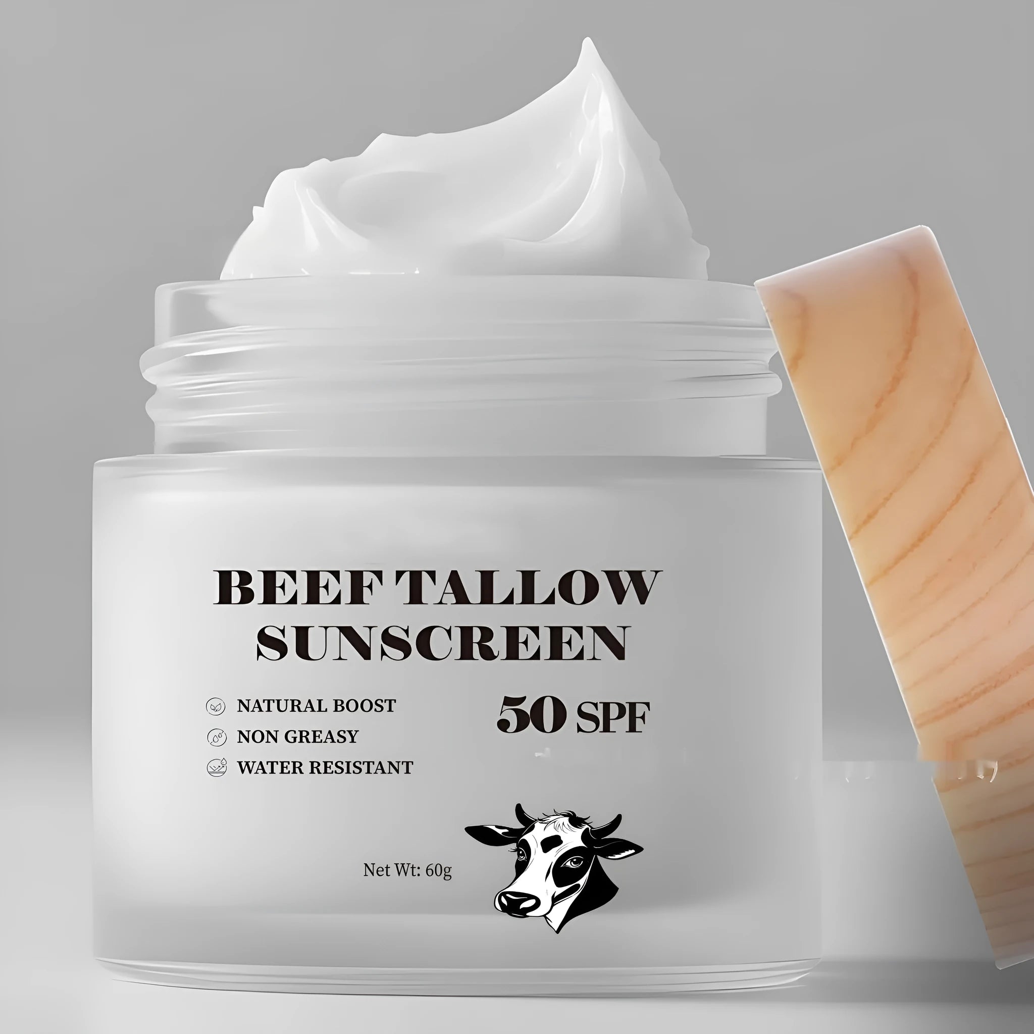 60g tub of beef tallow protective cream for waterproof, non-greasy skin barrier