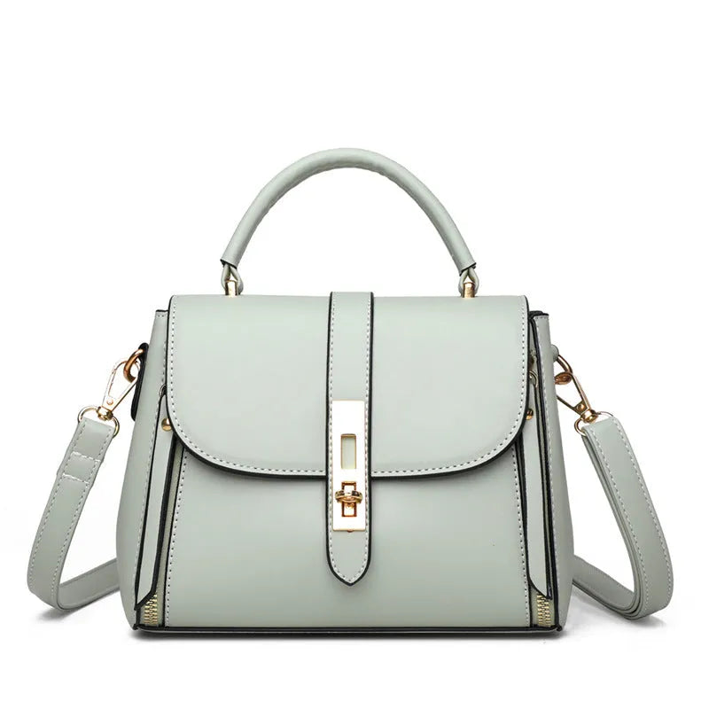Women's soft PU leather messenger bag in square vertical design with single shoulder strap