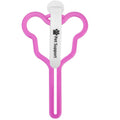 Dog poop bag holder with fixed Velcro clip attached to a leash for hands-free waste management during walks