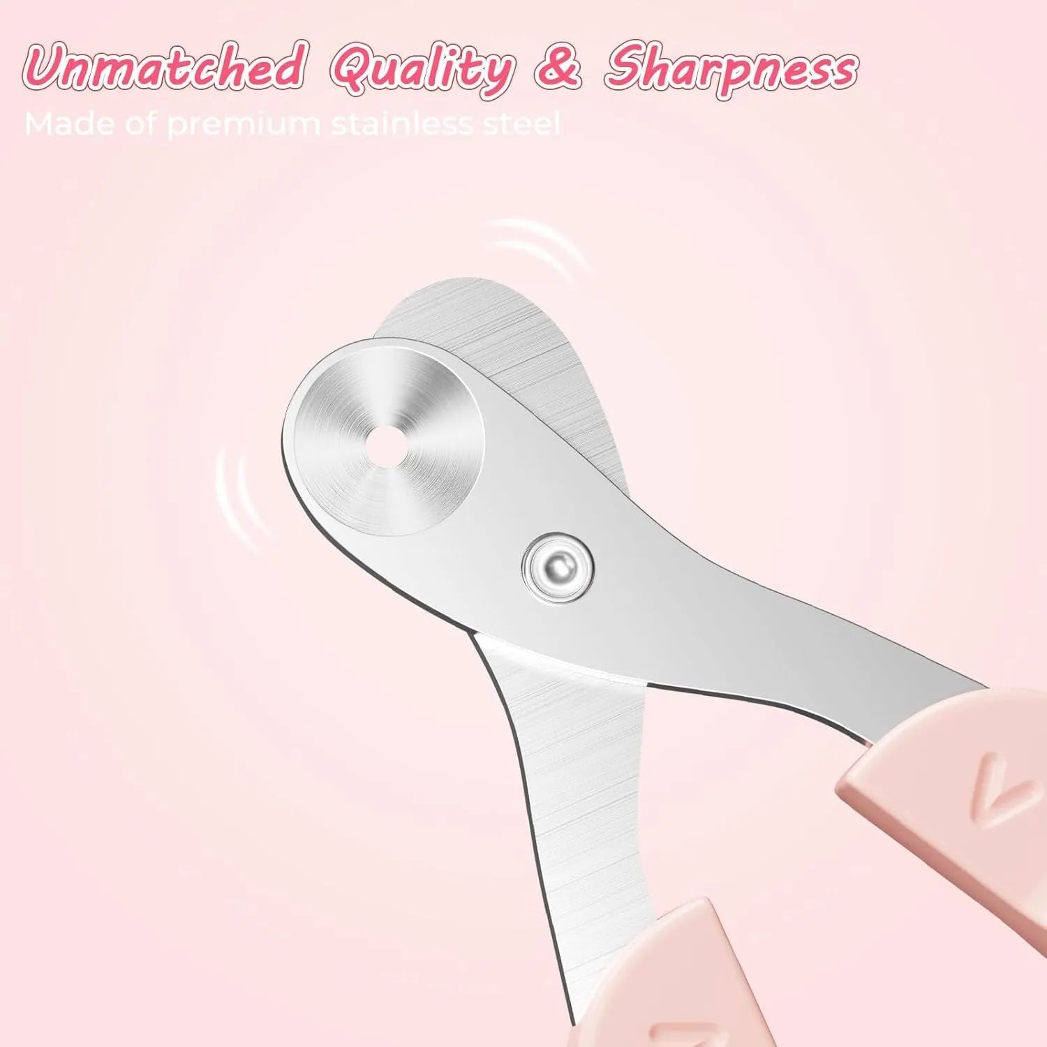 Blue pet nail clipper with positioning round hole and non-slip handle