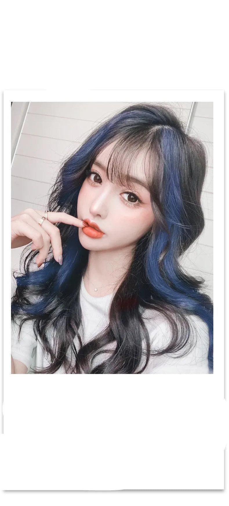 60cm gradient curly hair wig patch in mixed silk material showing colour options
