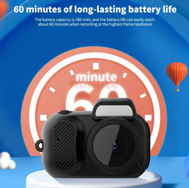 Black Y3000 HD sports camera with small display screen, shown with a memory card.