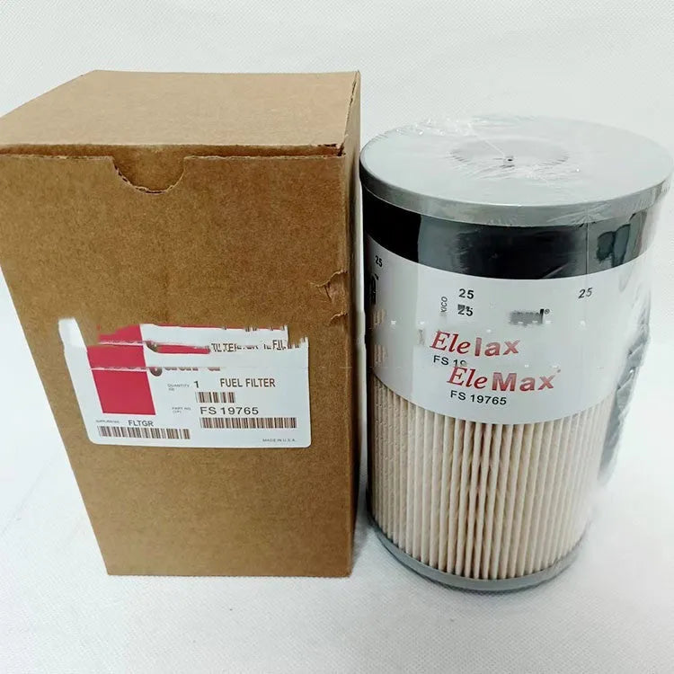 FS19764 diesel fuel filter for generator sets with 10mm inlet, outside diameter 106.93mm.