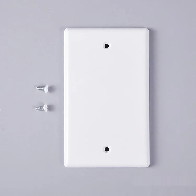 Black plastic wall-mounted socket panel for American standard outlets with surface shell design