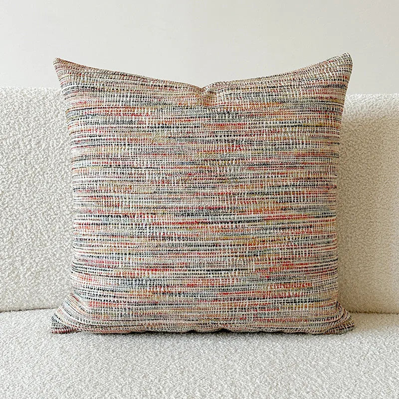 American-style jacquard paisley cushion cover in amber colour showing plant and flower pattern