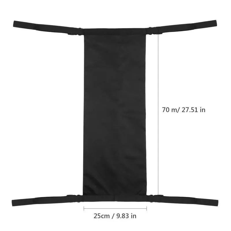 Black cylindrical wheelchair oxygen cylinder pannier bag with 600D Oxford cloth construction