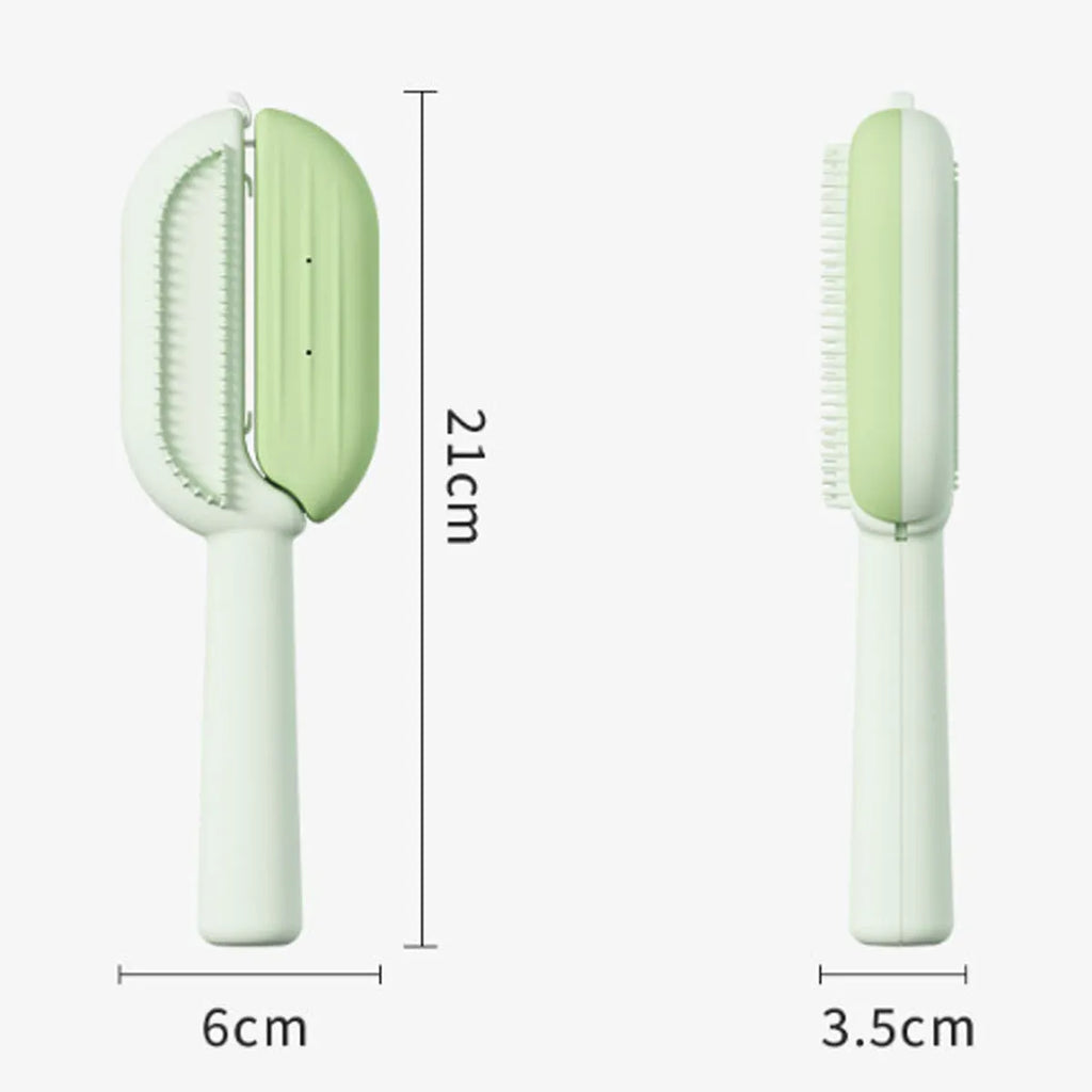 Blue pet grooming comb with integrated water tank for dog and cat floating hair removal