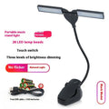Black or pink rechargeable music stand lamp with 28 LED lights for sheet music illumination
