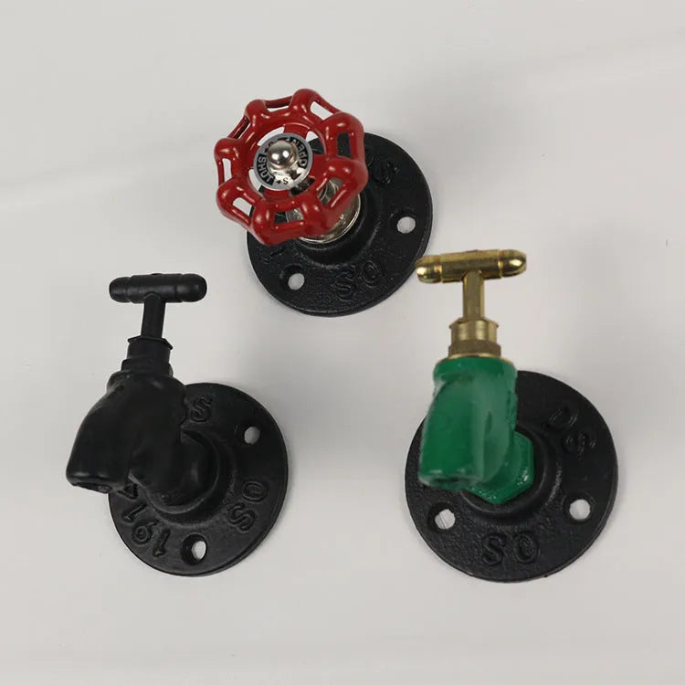 Water pipe style polished metal towel rack hook mounted on wall in black faucet colour option